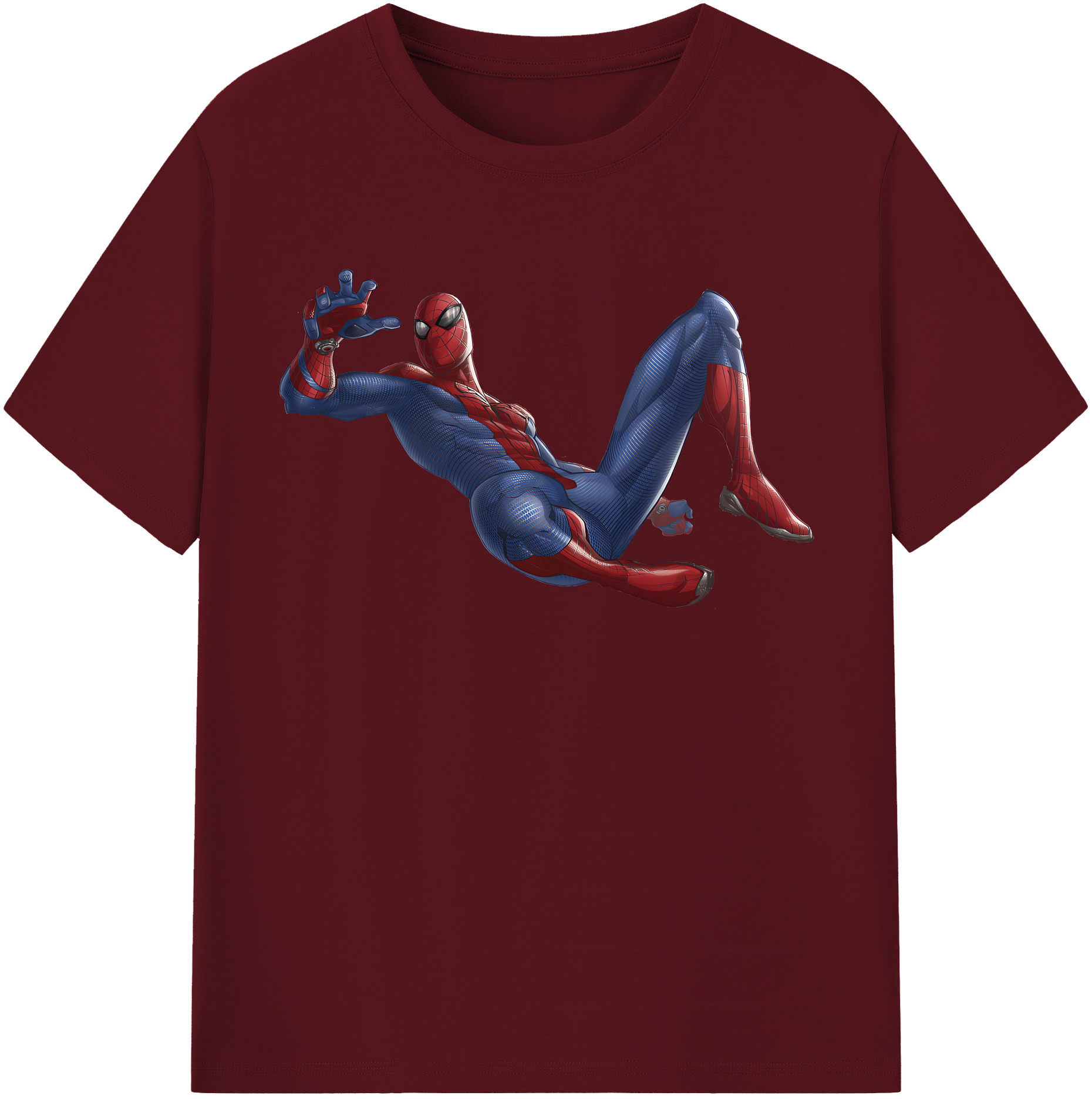 （画像用） Spider Man スパイダーマン 綿100％半袖Tシャツ（フロントプリント）